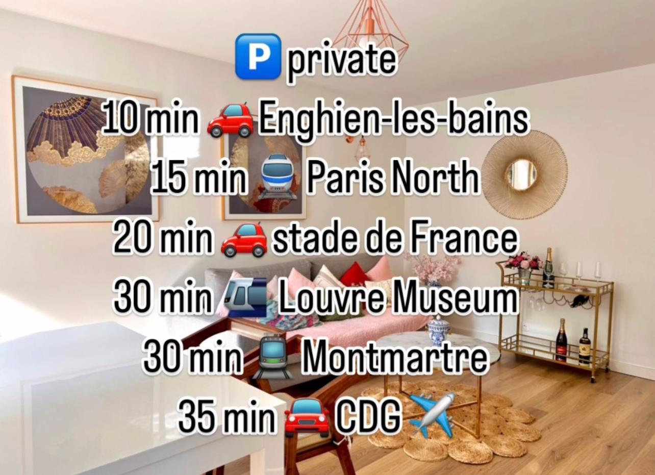 Apart 85 M2 Proche De Paris Stade De France Parking Free Groslay Exterior foto